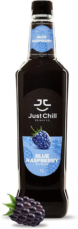 Just Chill Drinks Co. Blue Raspberry Fruit Syrup, 1 Litre